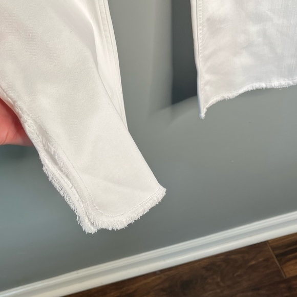 NWT J. Jill High Rise Cropped Split Hem Jeans - White - Picture 9 of 15